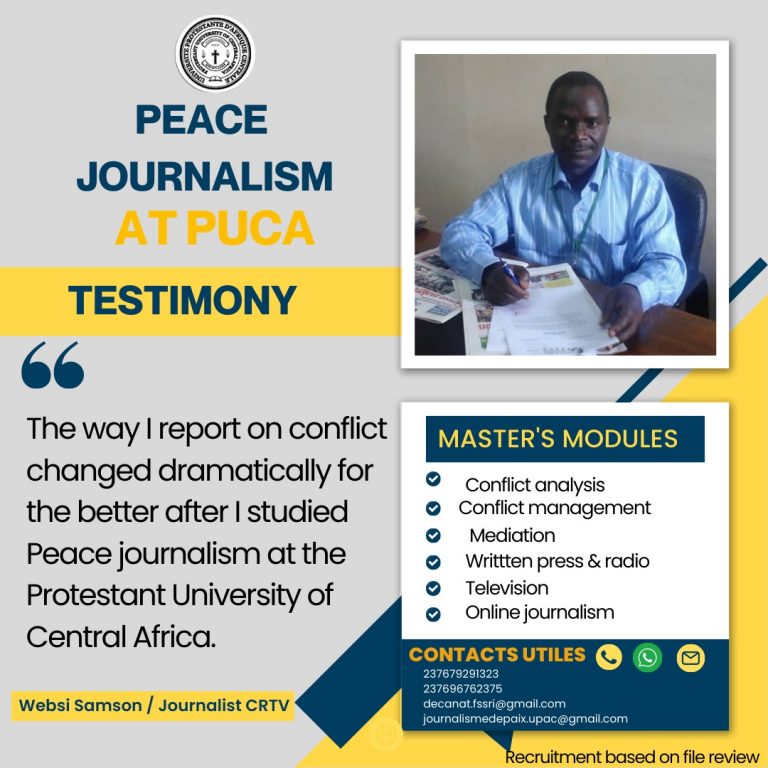 Témoignage sur le Journalisme de Paix à l'UPAC