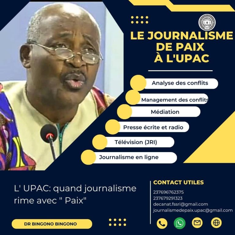Témoignage sur le Journalisme de Paix à l'UPAC