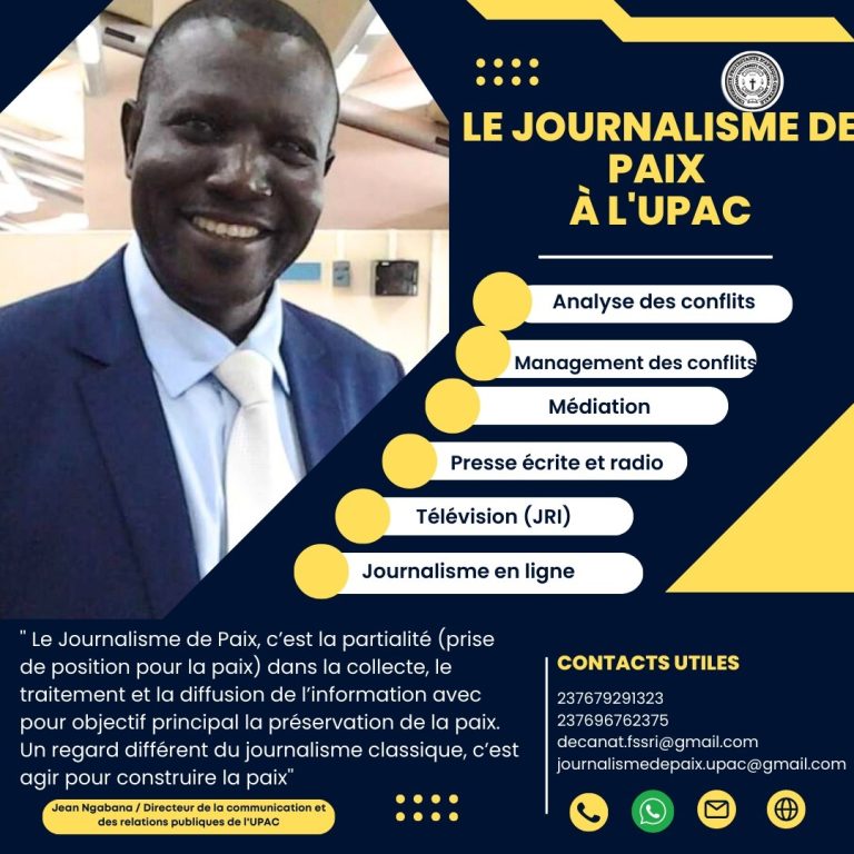 Témoignage sur le Journalisme de Paix à l'UPAC